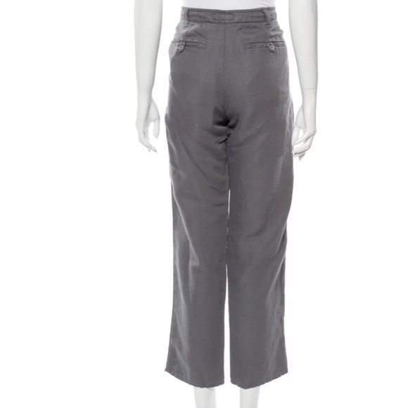 Ottod'Ame high rise Straight Leg Piombo chino Pants in grey patch pockets - Picture 2 of 15